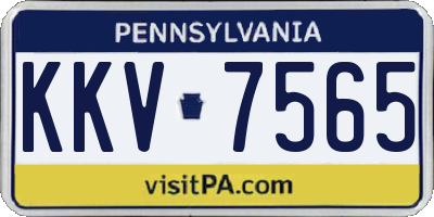 PA license plate KKV7565
