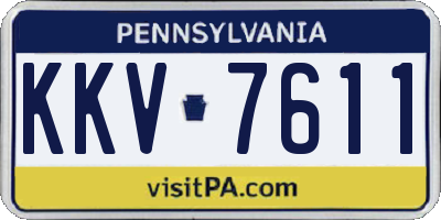 PA license plate KKV7611