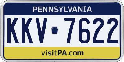 PA license plate KKV7622