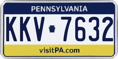 PA license plate KKV7632