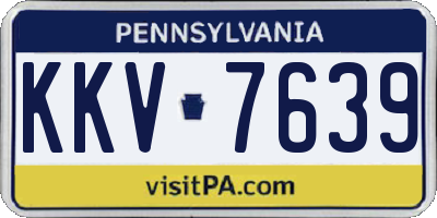 PA license plate KKV7639