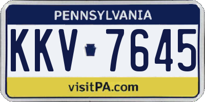 PA license plate KKV7645