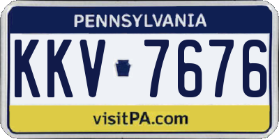 PA license plate KKV7676