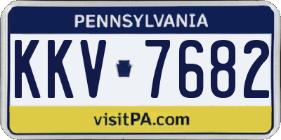PA license plate KKV7682