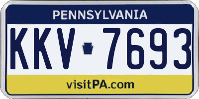 PA license plate KKV7693