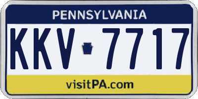 PA license plate KKV7717