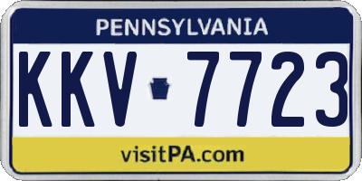 PA license plate KKV7723