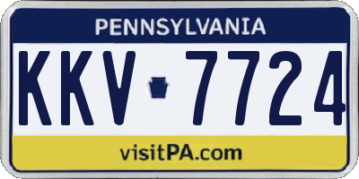 PA license plate KKV7724