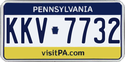 PA license plate KKV7732