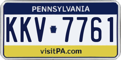 PA license plate KKV7761