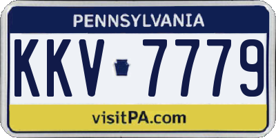 PA license plate KKV7779