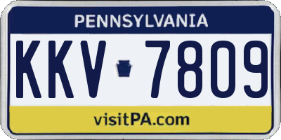 PA license plate KKV7809