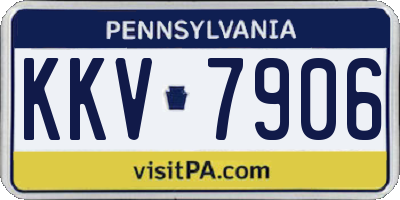 PA license plate KKV7906