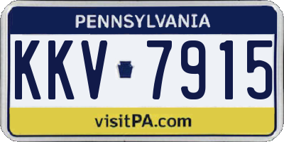 PA license plate KKV7915