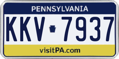 PA license plate KKV7937