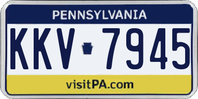 PA license plate KKV7945