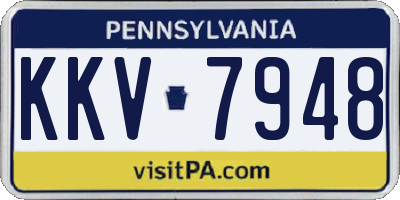 PA license plate KKV7948