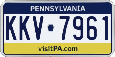 PA license plate KKV7961