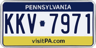 PA license plate KKV7971