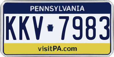 PA license plate KKV7983