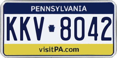 PA license plate KKV8042