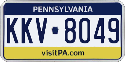 PA license plate KKV8049