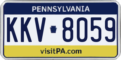 PA license plate KKV8059