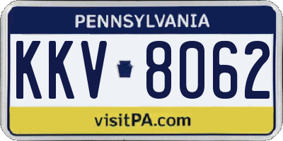 PA license plate KKV8062