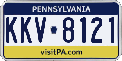PA license plate KKV8121