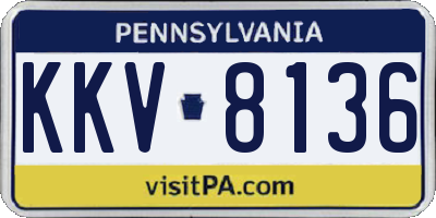 PA license plate KKV8136