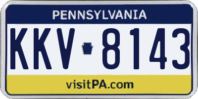 PA license plate KKV8143