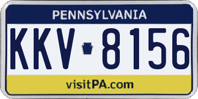 PA license plate KKV8156