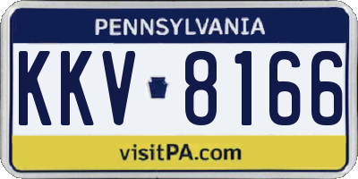 PA license plate KKV8166