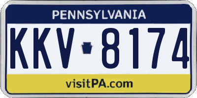 PA license plate KKV8174