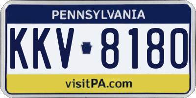 PA license plate KKV8180