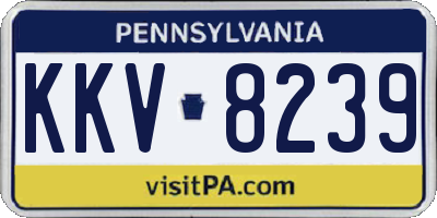 PA license plate KKV8239