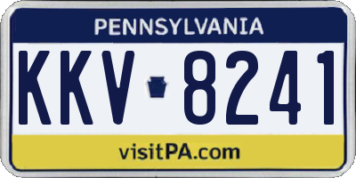 PA license plate KKV8241