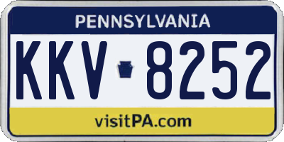 PA license plate KKV8252