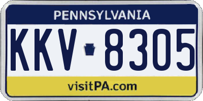 PA license plate KKV8305
