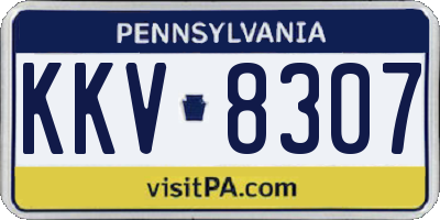 PA license plate KKV8307
