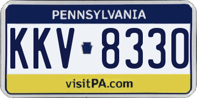 PA license plate KKV8330