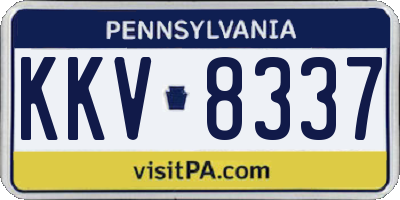 PA license plate KKV8337