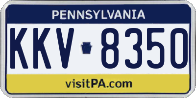 PA license plate KKV8350