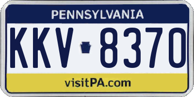 PA license plate KKV8370