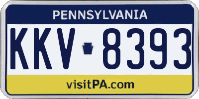 PA license plate KKV8393
