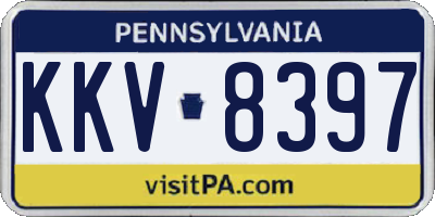 PA license plate KKV8397