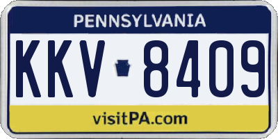 PA license plate KKV8409