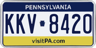 PA license plate KKV8420
