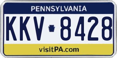 PA license plate KKV8428