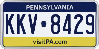 PA license plate KKV8429